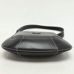 Pre Owned Aigner Black Leather Shoulder Bag