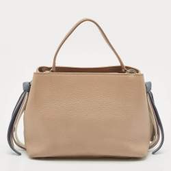 Aigner Beige Leather Top Handle Bag