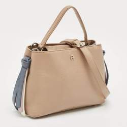 Aigner Beige Leather Top Handle Bag