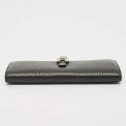 Aigner Black Leather Cybill Banknote Continental Wallet