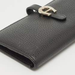 Aigner Black Leather Cybill Banknote Continental Wallet