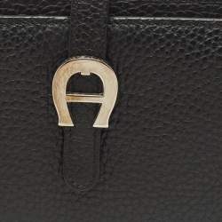 Aigner Black Leather Cybill Banknote Continental Wallet