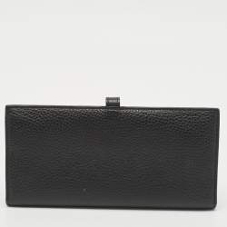 Aigner Black Leather Cybill Banknote Continental Wallet