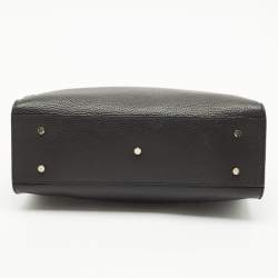 Aigner Black Leather Cybill Tote