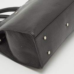 Aigner Black Leather Cybill Tote
