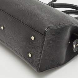 Aigner Black Leather Cybill Tote