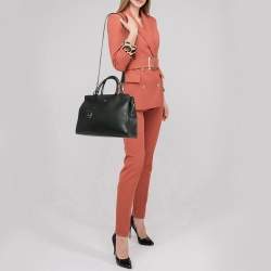 Aigner Black Leather Cybill Tote