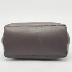 Aigner Grey Leather Zip Hobo