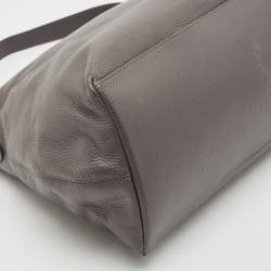 Aigner Grey Leather Zip Hobo