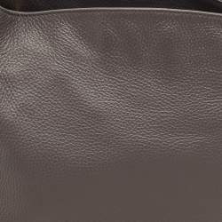 Aigner Grey Leather Zip Hobo