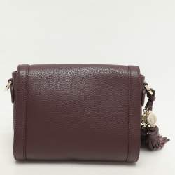 Aigner Burgundy Leather Cavallina Crossbody Bag