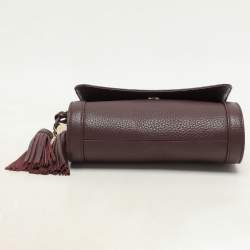 Aigner Burgundy Leather Cavallina Crossbody Bag