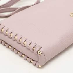 Aigner Lilac Leather Top Zip Shoulder Bag