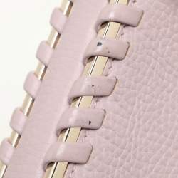 Aigner Lilac Leather Top Zip Shoulder Bag