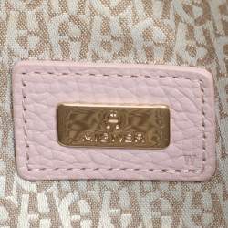 Aigner Lilac Leather Top Zip Shoulder Bag