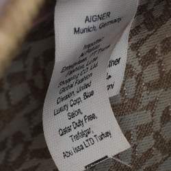 Aigner Lilac Leather Top Zip Shoulder Bag