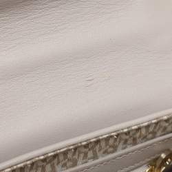 Aigner Taupe Signature Leather Mini Diadora Crossbody Bag