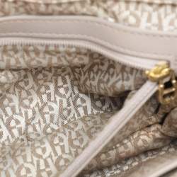 Aigner Taupe Signature Leather Mini Diadora Crossbody Bag