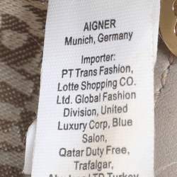Aigner Taupe Signature Leather Mini Diadora Crossbody Bag
