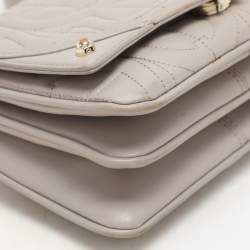 Aigner Taupe Signature Leather Mini Diadora Crossbody Bag