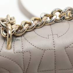 Aigner Taupe Signature Leather Mini Diadora Crossbody Bag