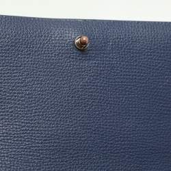 Aigner Navy Blue Leather Grazia Crossbody Bag