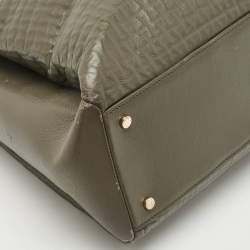 Aigner Olive Green Leather Olivia M Tote