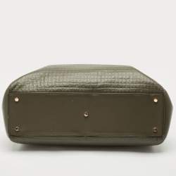 Aigner Olive Green Leather Olivia M Tote