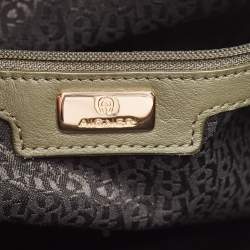 Aigner Olive Green Leather Olivia M Tote