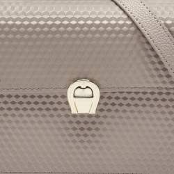 Aigner Old Rose Textured Leather Small Genoveva Top Handle Bag
