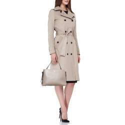 Pre Owned Aigner Blue/Light Mauve Leather Carla S Tote