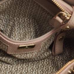 Pre Owned Aigner Blue/Light Mauve Leather Carla S Tote