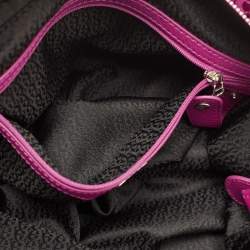 Aigner Fuchsia Signature Canvas and Leather Zip Tote