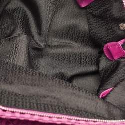 Aigner Fuchsia Signature Canvas and Leather Zip Tote