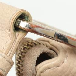 Pre Owned Aigner Beige Leather Hobo