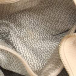 Pre Owned Aigner Beige Leather Hobo