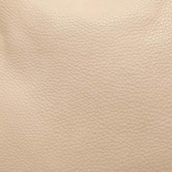 Pre Owned Aigner Beige Leather Hobo