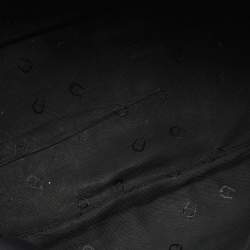 Pre Owned Aigner Black Croc Embossed Leather Buckle Shoulder Bag