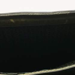 Pre Owned Aigner Black Leather Logo Embossed Genoveva M Top Handle Bag