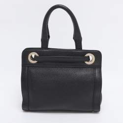 Pre Owned Aigner Black Leather Cavallina Tote