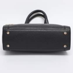 Pre Owned Aigner Black Leather Cavallina Tote