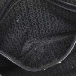 Pre Owned Aigner Black Leather Cavallina Tote