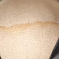 Pre Owned Aigner Black Satin and Leather Caged Tote