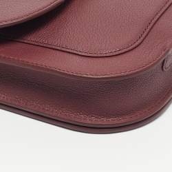 Pre Owned Aigner Burgundy Leather XS Ariana Crossbody Bag