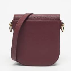Pre Owned Aigner Burgundy Leather XS Ariana Crossbody Bag