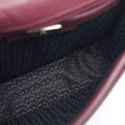 Pre Owned Aigner Burgundy Leather XS Ariana Crossbody Bag