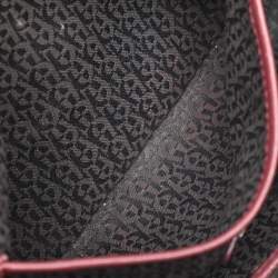 Pre Owned Aigner Burgundy Leather Flap Isabella Top Handle Bag