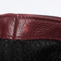 Pre Owned Aigner Burgundy Leather Flap Isabella Top Handle Bag