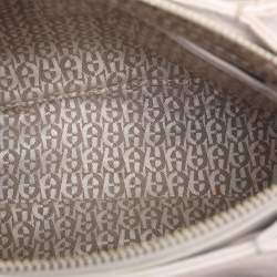 Pre Owned Aigner Off-White Leather Olivia Tote