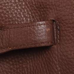 Pre Owned Aigner Brown Leather Satchel